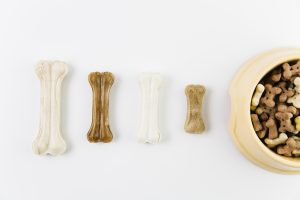 various animal feed white surface