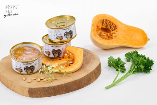 Pate lon cá ngừ jelly topping bí đỏ King's Pet by Bao Anh 85g 1 0