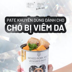 King' s Pet By Bao Anh heo rau củ - Pate khuyên dùng hỗ trợ chó bị viêm da