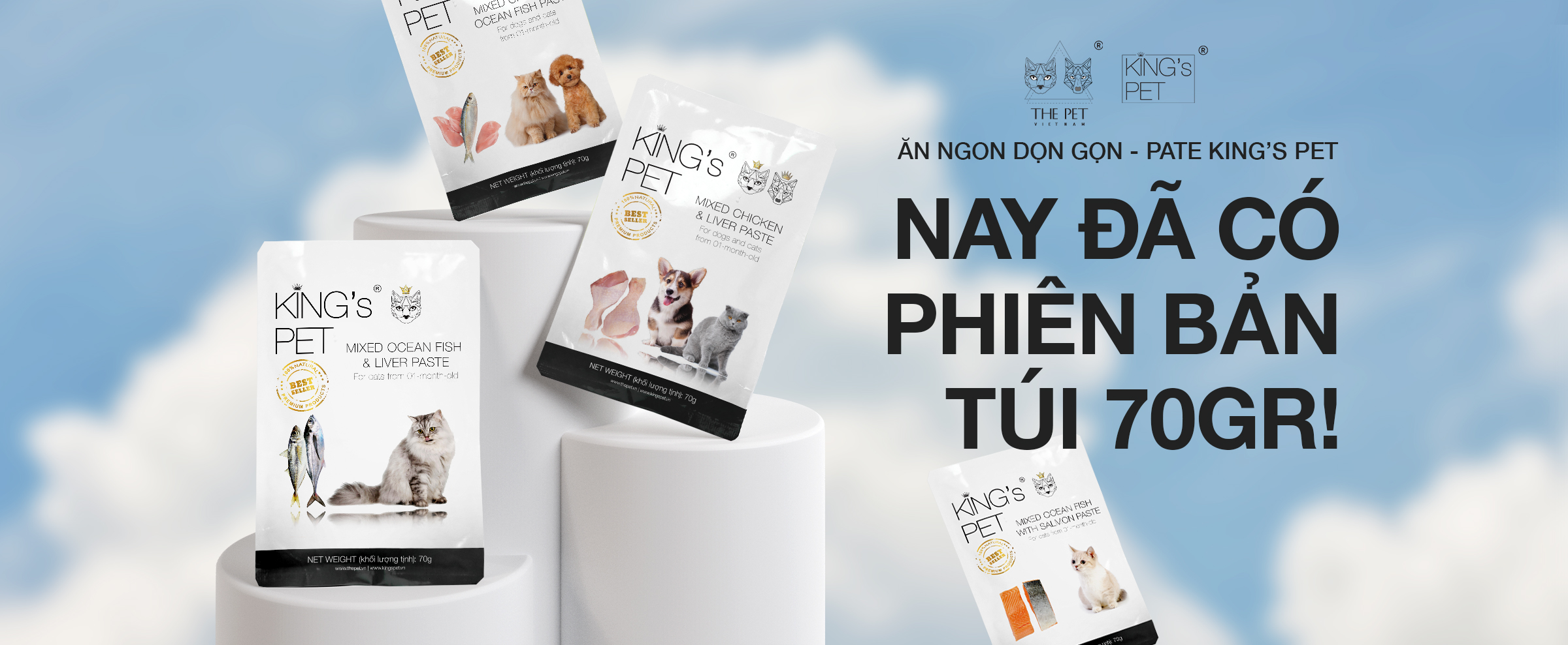 Pate quốc dân King's Pet nay đã có dạng túi 70g
