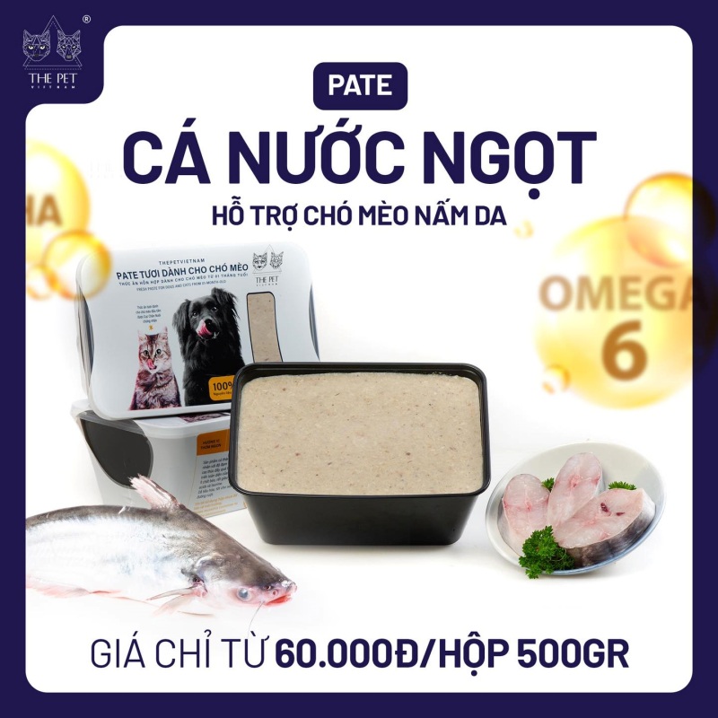 Bộ sưu tập pate cá nhiều dầu bổ sung DHA, Omega 3-6-9 4 𝐏𝐚𝐭𝐞 𝐜𝐚́ 𝐧𝐮̛𝐨̛́𝐜 𝐧𝐠𝐨̣𝐭 hỗ trợ chó mèo nấm da