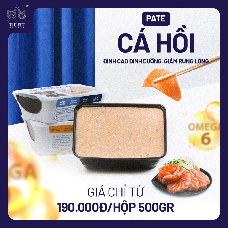 Bộ sưu tập pate cá nhiều dầu bổ sung DHA, Omega 3-6-9 1 Pate 𝑪𝒂́ 𝒉𝒐̂̀𝒊 - Đỉnh cao dinh dưỡng, giảm rụng lông.