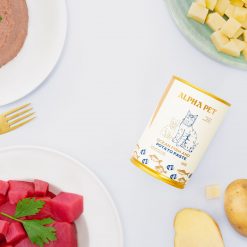 PATE ALPHA PET VỊ CÁ BIỂN – KHOAI TÂY 400GR | ALPHA PET OCEAN FISH AND POTATO PASTE 400GR 3 1. ca khoai mat truoc scaled 1