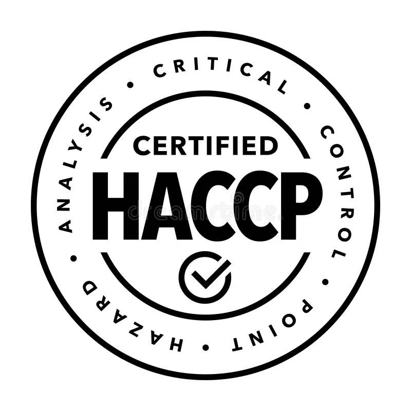haccp hazard analysis critical control point food safety certified vector badge icon logo 231531605