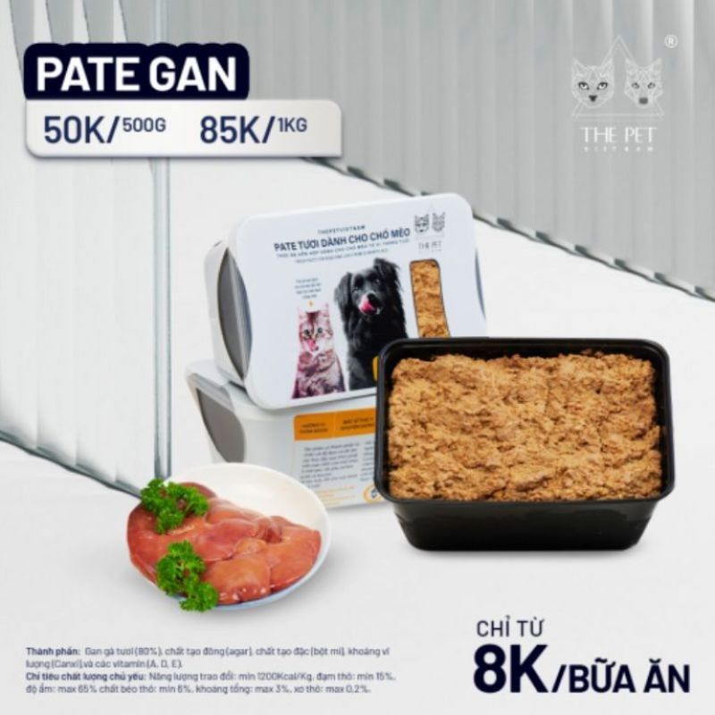Pate gan hấp dẫn vị giác của cún cưng.