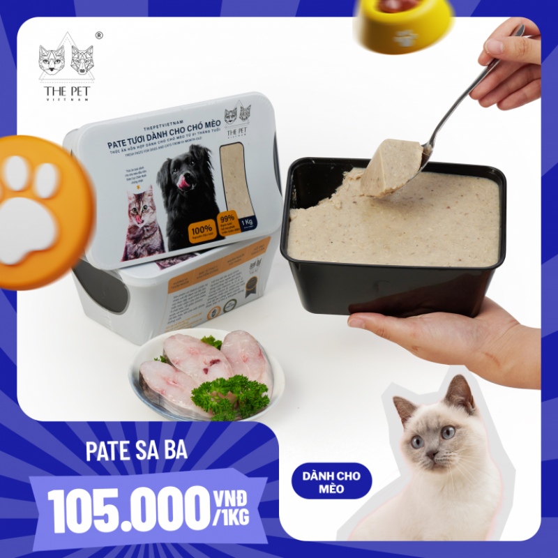 Pate tươi cá saba The Pet Vietnam – Bữa ăn thơm ngon cho mèo
