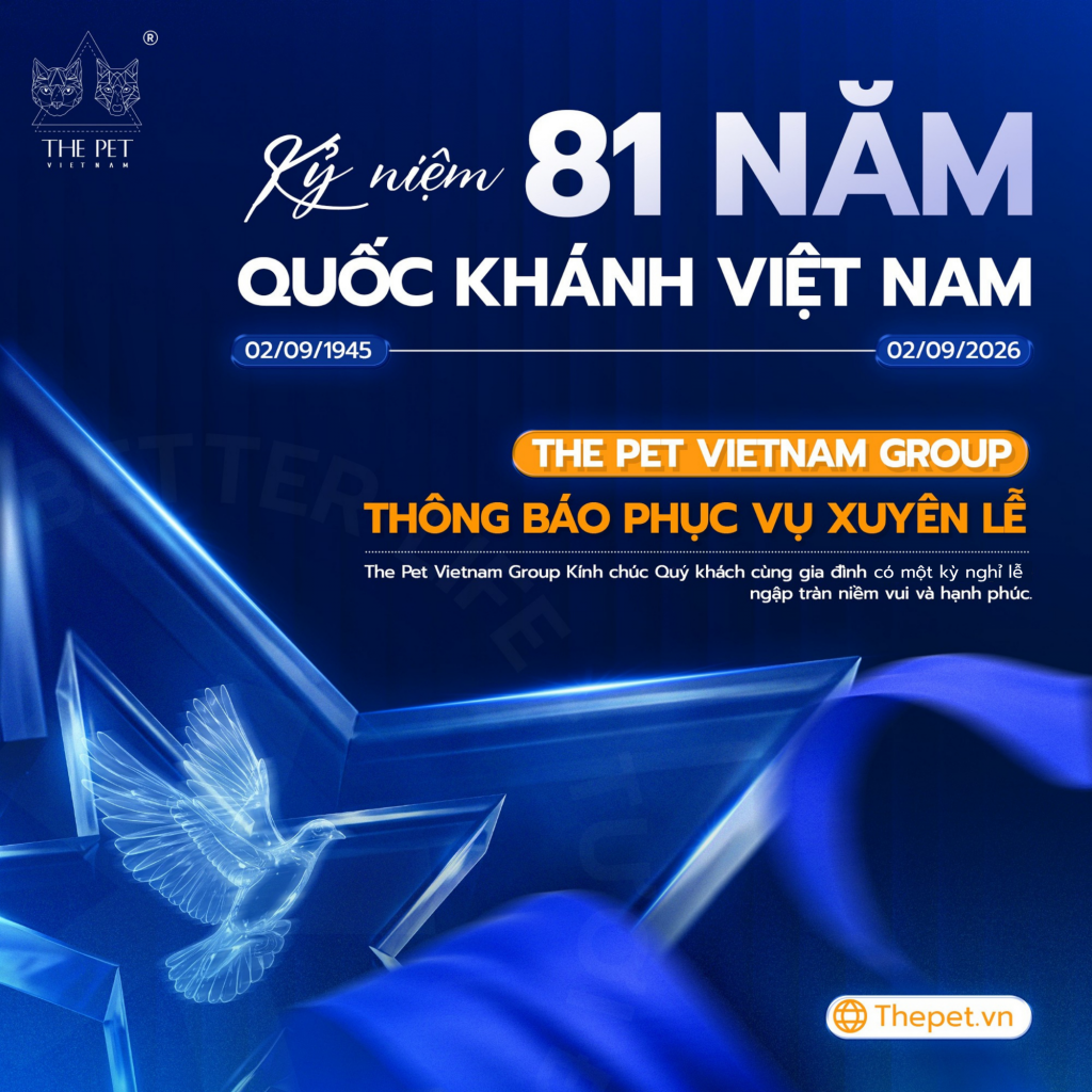 Chúc Mừng Quốc Khánh 02/09/2026 – The Pet Vietnam Phục Vụ Xuyên Lễ